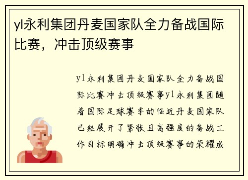 yl永利集团丹麦国家队全力备战国际比赛，冲击顶级赛事